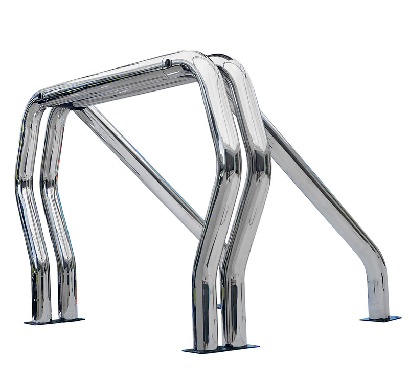 Go Rhino - Double Bar/Single Kicker (On Wheel Wells) - Chrome - 9009516DSC