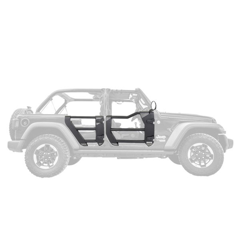 Go Rhino - Trailline Tube Door Front - Text. Black - Wrangler - 572501