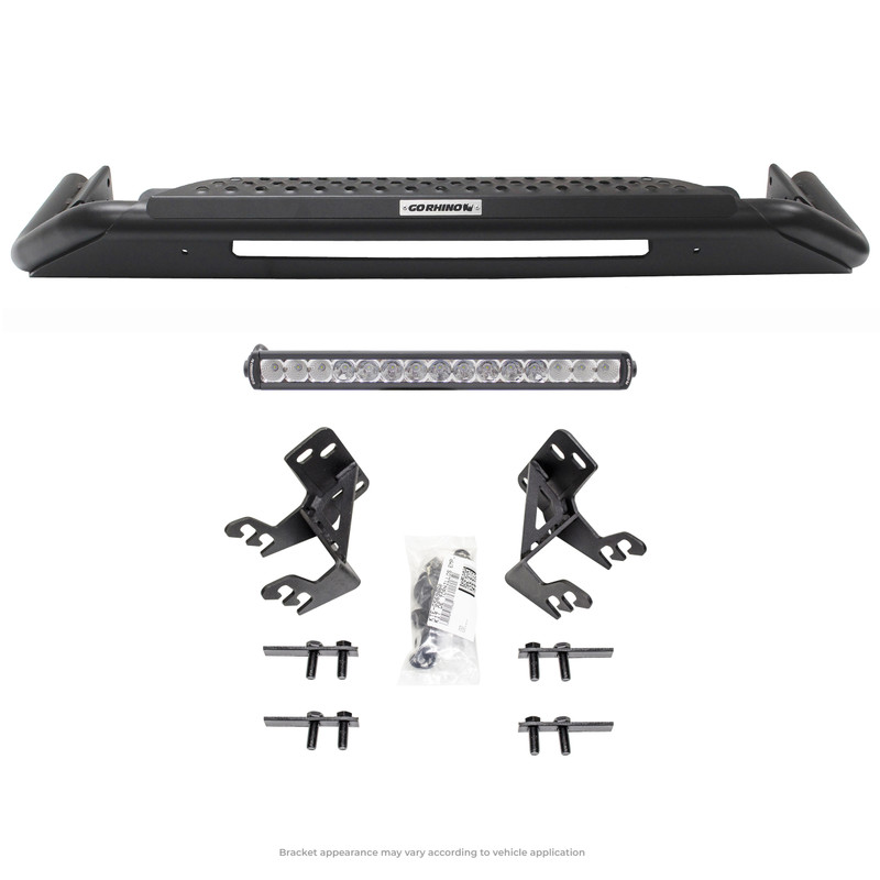 Go Rhino - RC3 LR w/Mounts & 20" Light Bar - Text. Black - 5614620LT