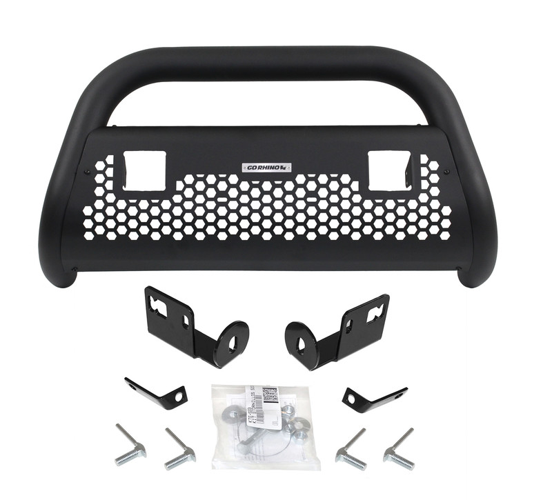 Go Rhino - RC2 LR Bull Bar w/Mounts & Two 3" Light Openings - Text. Black - Ram 1500/Ram HD Crew Cab/Standard Cab - 55612T