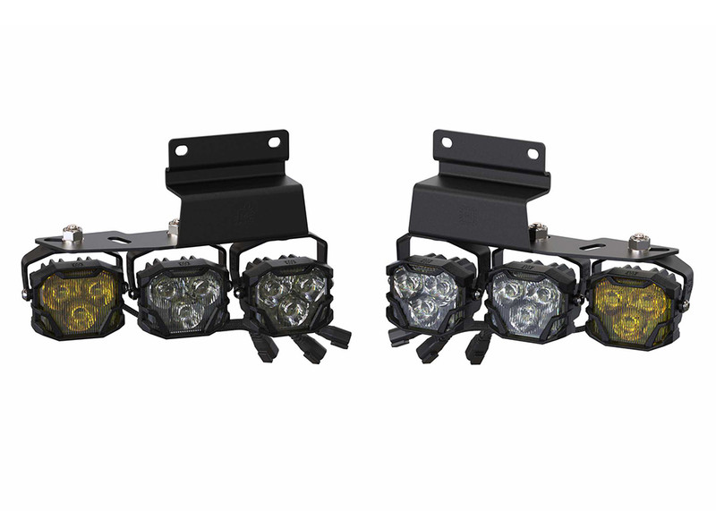 Airtec VW Vintage Fog Lights - Yellow, 4-Inch Round, Curve Lens - Pair For Classic VW Beetle, Bus, Or Custom Builds