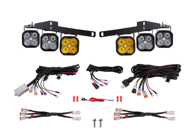 Diode Dynamics SS3 LED Fog Light Kit for 17-20 Ford Raptor Yellow Max - DD7361