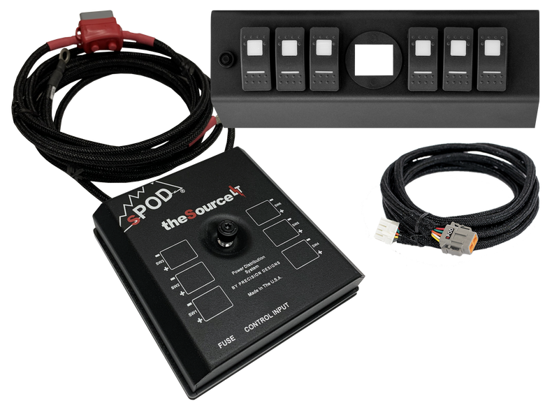 sPOD SourceLT w/ Genesis Adapter and Red LED Switch Panel for JK 07-08 - 873150