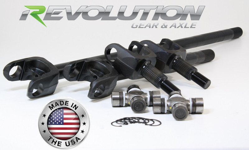 Revolution Gear Dana 30 27Spl 4340 Chromoly TJ LJ XJ and ZJ US Made Front Axle Kit 1997-06 - RAK30-TJ-27