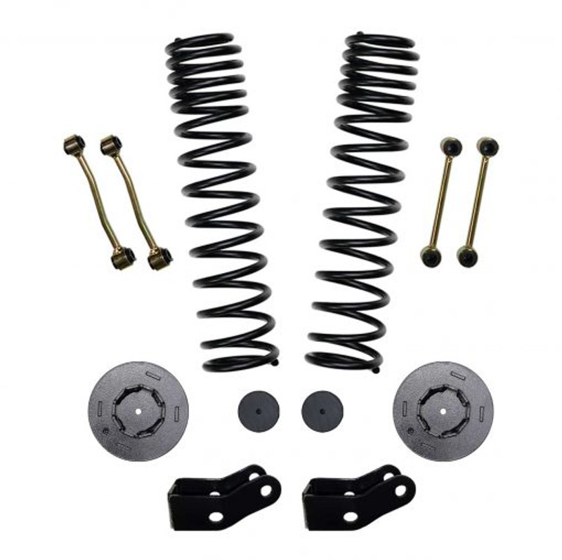 SkyJacker 2020-2022 Jeep Gladiator JT Non-Rubicon 2.5 Inch Front Dual Rate Long Travel Coil Spring Lift Kit with Rear Metal Coil Spring Spacers and Shock Extensions - G250PELT
