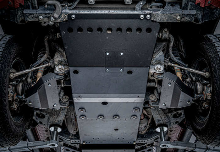 Cali Raised LED 2005-2015 Toyota Tacoma Complete Skid Plate Collection - Steel Powdercoat - CR3659