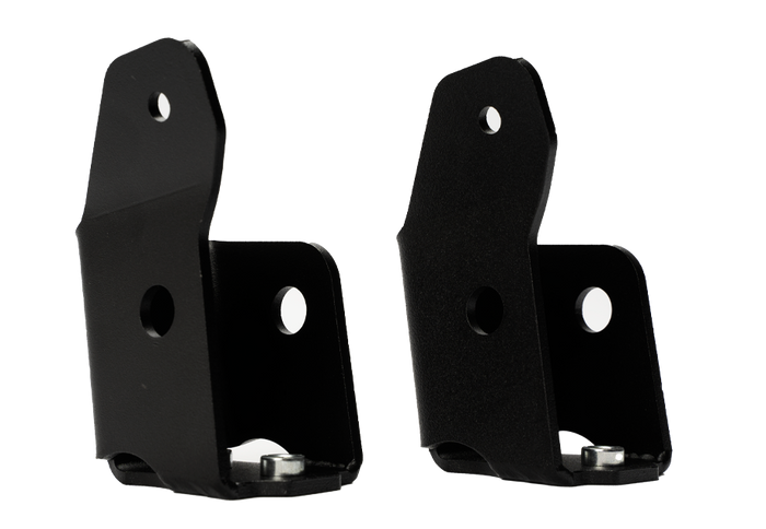 Cali Raised LED 2005-2022 Toyota Tacoma Rear Shock Skid Plates - Steel Powercoat Black - CR3646