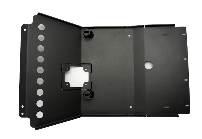 Cali Raised LED 2005-2022 Toyota Tacoma Front Skid Plate - Steel Powercoat Black - CR3647