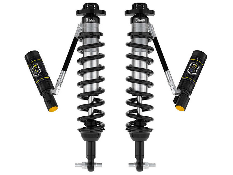 ICON 1.5-4" Lift, Front, V.S. 2.5 Series Coilover Kit, Remote Reservoir w/ CDEV, Pair for 21-26 Bronco - 48700E