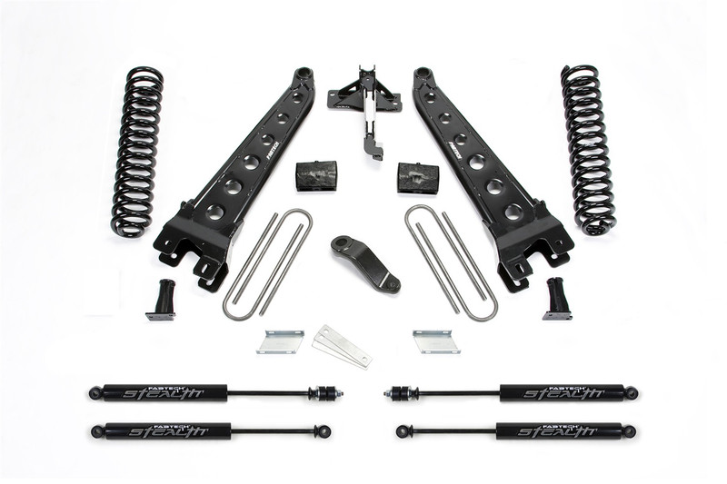 Fabtech Radious Arm System, 6 in. Lift w/ Coils and Stealth Shocks For 18 Ford F450/F550 4WD Diesel. - K2304M