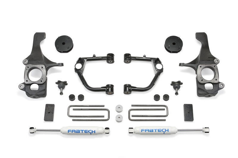 Fabtech UCA Kit, 4 in. Lift w/ Bjs and Performance Shocks For 16-21 Toyota Tundra 2WD/4WD. - K7050