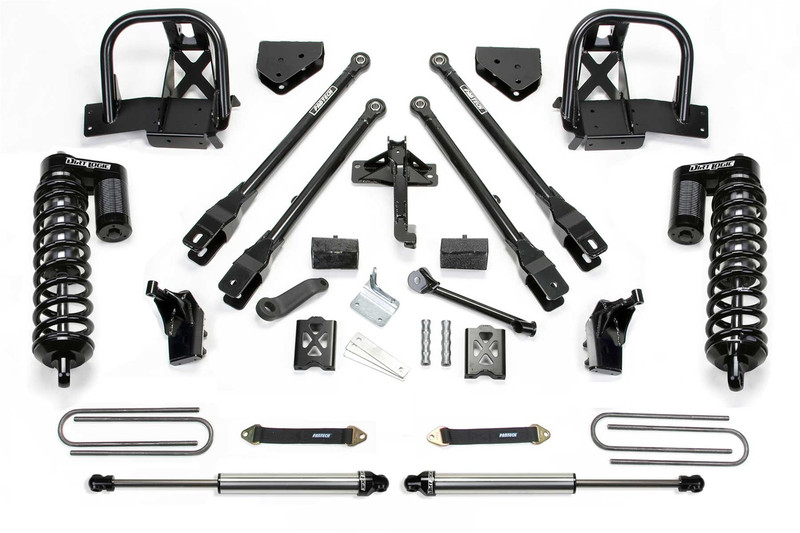 Fabtech 4 Link Lift System, 6 in. Lift w/ Dirt Logic 4.0 Coilover and Remote Reservoir Dirt Logic For 05-07 Ford F350 4WD. - K20142DL