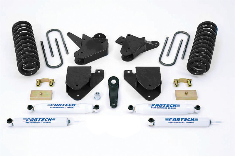 Fabtech Basic Lift System, 6 in. Lift w/ Performance Shocks For 01-04 Ford F250/350 2WD and 00-05 Excur 2WD w/ Gas and 6.0L Dsl. - K2098