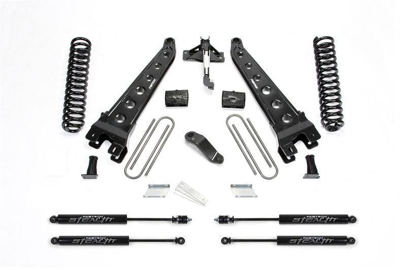 Fabtech Radious Arm System, 6 in. Lift w/ Coils and Stealth Shocks For 17 Ford F450/F550 4WD Diesel. - K2282M