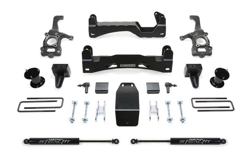 Fabtech Basic Lift System, 6 in. Lift w/ Stealth Shocks For 15-20 Ford F150 4WD. - K2194M