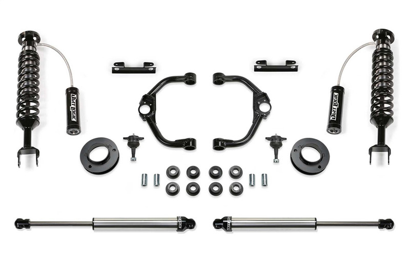 Fabtech Ball Joint Control Arm Lift System, 3 in. Lift w/ Front Dirt Logic 2.5 Coilover And Rear Dirt Logic 2.25 Shocks - K3170DL