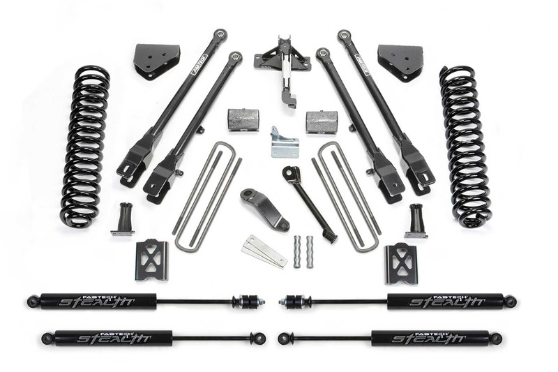 Fabtech 4 Link Lift System, 6 in. Lift w/ Coils and Stealth Shocks For 05-07 Ford F350 4WD. - K20132M