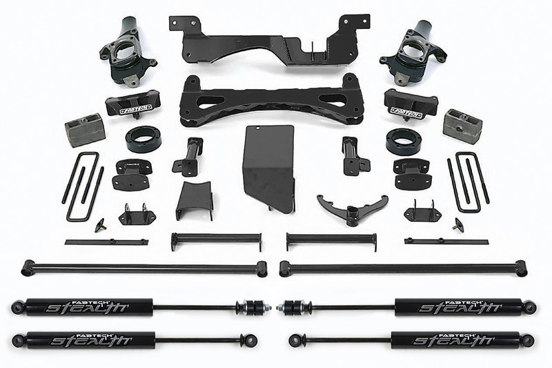 Fabtech Perormance Lift System, 6 in. Lift w/ Stealth Shocks For 01-10 GM C/K2500Hd, C/K3500 Non Dually. - K1014M