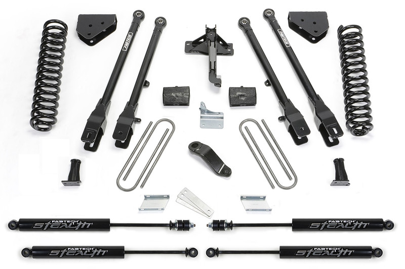 Fabtech 4 Link Lift System, 6 in. Lift w/ Coils and Stealth Shocks For 08-16 Ford F250 4WD. - K2120M