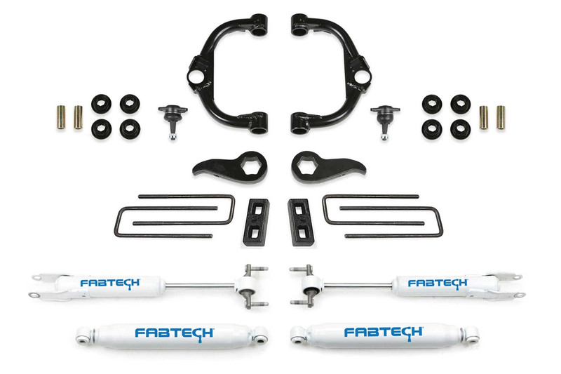 Fabtech Ball Joint Control Arm Lift System, 3.5 in. Lift w/ Front And Rear Performance Shocks - K1179
