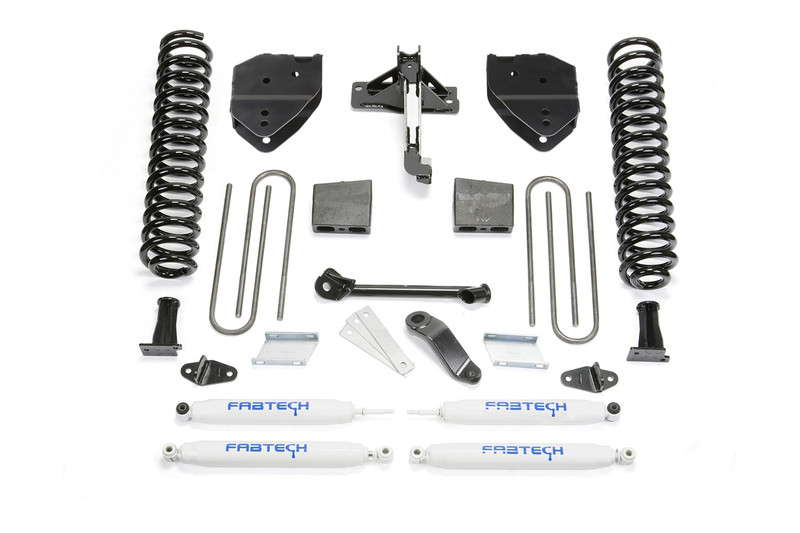 Fabtech Basic Lift System, 6 in. Lift w/ Performance Shocks For 17-21 Ford F250/F350 4WD Diesel. - K2217