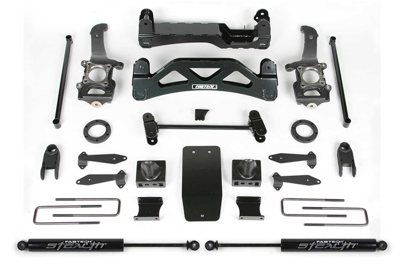 Fabtech Basic Lift System, 6 in. Lift w/ Frt Shk Extns and Stealth Remote Reservoir For 04-08 Ford F150 4WD V8 Only. - K2116M