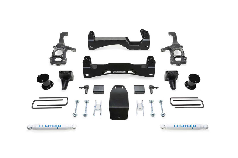 Fabtech Basic Lift System, 6 in. Lift w/ Performance Shocks For 15-20 Ford F150 4WD. - K2194