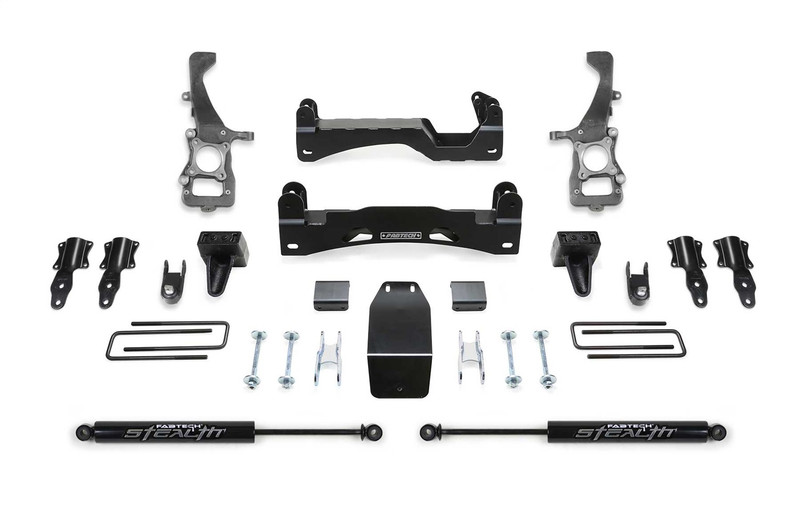 Fabtech Basic Lift System, 6 in. Lift w/ Stealth Shocks For 21-22 Ford F150 4WD. - K2371M