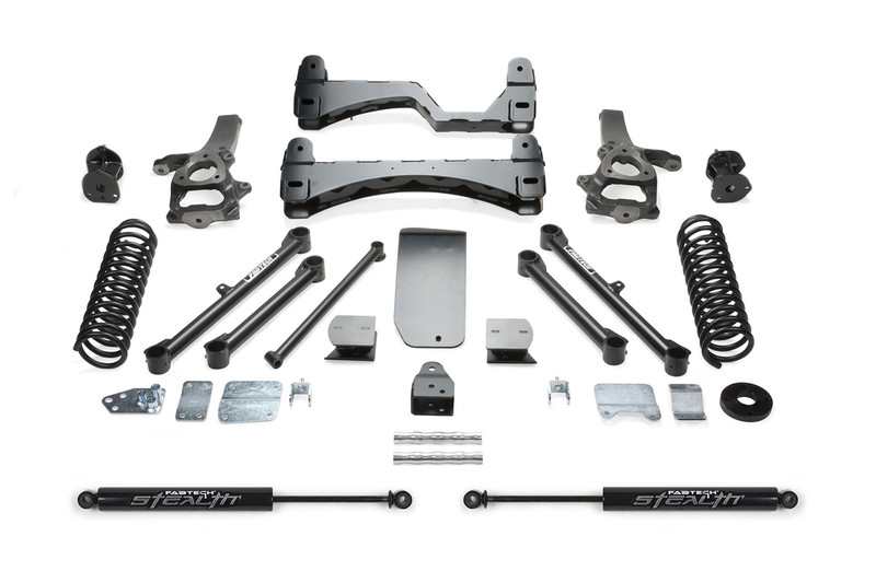 Fabtech Basic Lift System, 6 in. Lift w/ Stealth Shocks For 13-18 Ram 1500 4WD. - K3055M