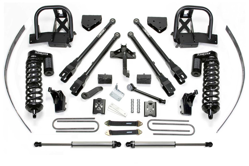 Fabtech 4 Link Lift System, 8 in. Lift w/ Dirt Logic 4.0 Coilover and Remote Reservoir Dirt Logic For 08-10 Ford F250 4WD w/ Factory Overload. - K20361DL