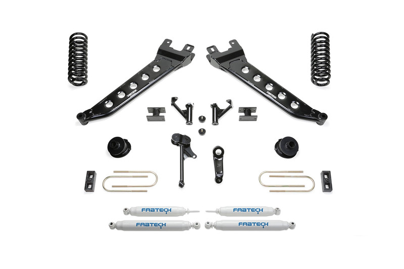 Fabtech Radius Arm Kit, 5 in. Lift w/ Performance Shocks For 13-18 Ram 3500 4WD. - K3144