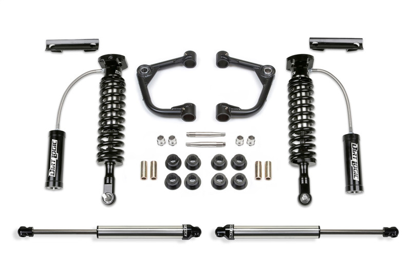 Fabtech Uniball UCA System, 2 in. Lift w/ Dirt Logic 2.5 Resi and 2.25 For 15-20 Ford F150 2WD. - K2261DL