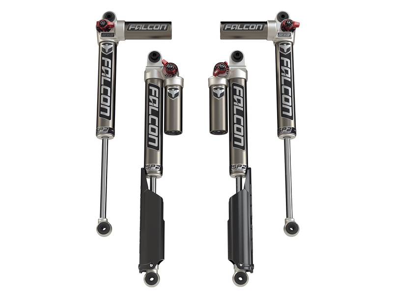 Falcon Shocks Jeep JL 4 Door Falcon SP2 3.3 Fast Adjust Piggyback Shock Kit 2-4.5 inch Lift - 11-02-33-400-200