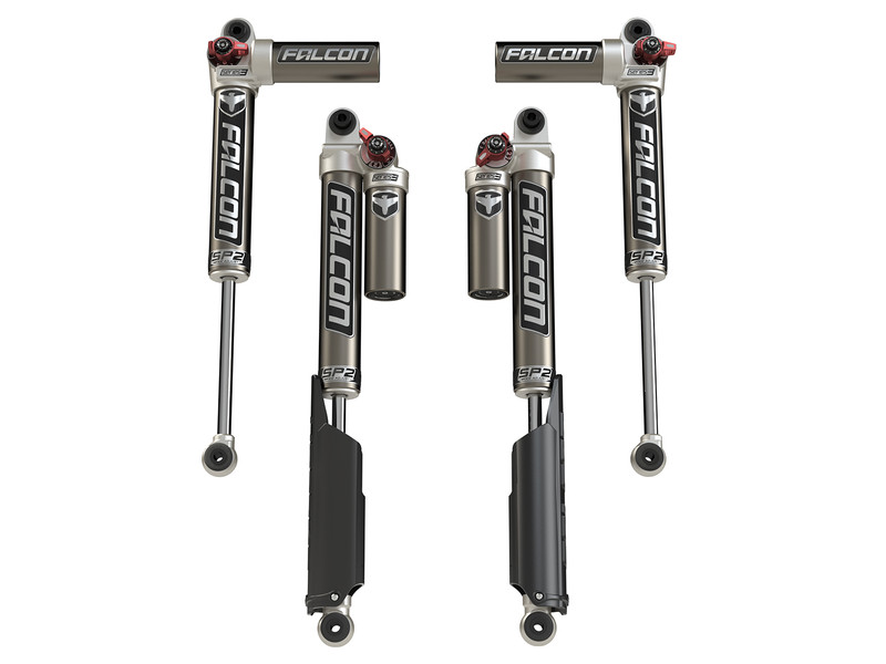 Falcon Shocks Jeep JL 4 Door Falcon SP2 3.3 Fast Adjust Piggyback Shock Kit 0-1.5 inch Lift - 11-02-33-400-000