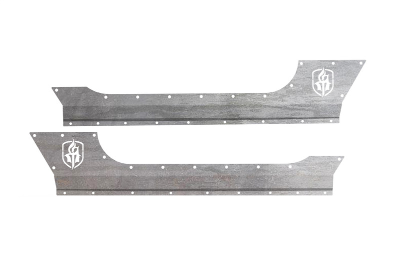 Road Armor Jeep Wrangler (JK) Defender Body Armor Rocker Guard 2 Door, Rear, Raw - JK301