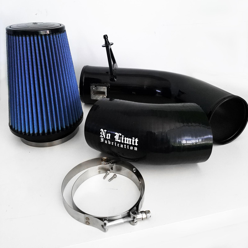 No Limit Fabrication Cold Air Intake Powder Coat Aluminum, Black, Oiled Pro5R Air Filter for 17-19 Ford Super Duty 6.7L Powerstroke - 67CAIBO17