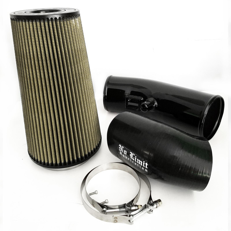 No Limit Fabrication Cold Air Intake Powder Coat Aluminum, Black, Oiled Pro Guard 7 Air Filter Stage 2 for 11-16 Ford Super Duty 6.7L Powerstroke - 67CAIBP