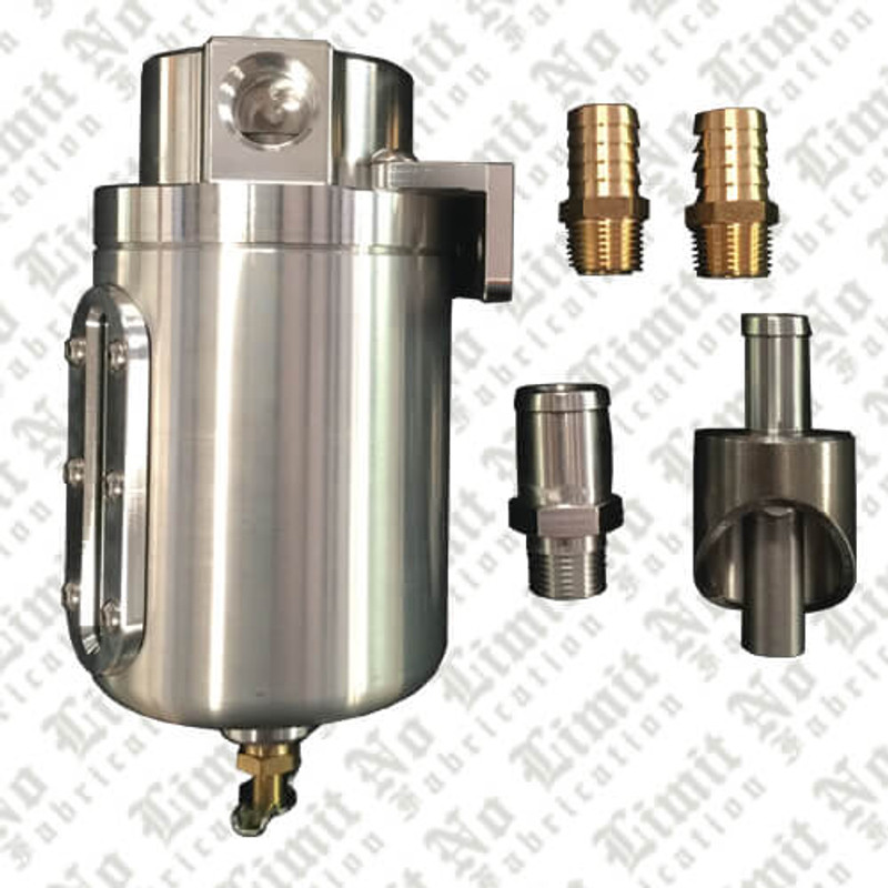 No Limit Fabrication Universal Catch Can Raw Aluminum for - CATCHCAN