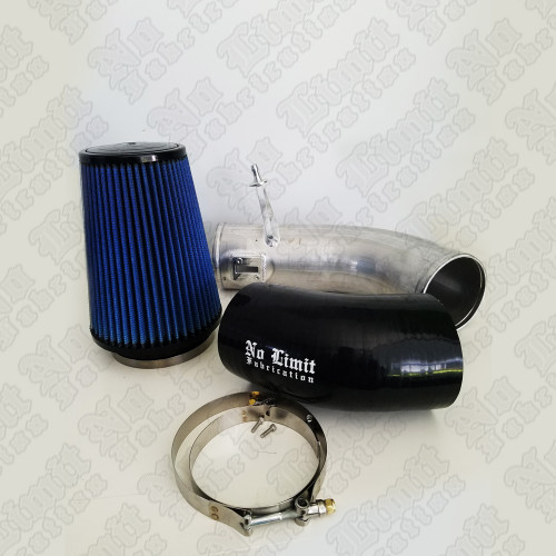 No Limit Fabrication Cold Air Intake Raw Aluminum, Dry Air Filter Stage 1 for 17-21 Ford Super Duty 6.7L Powerstroke - 67CAIRD171