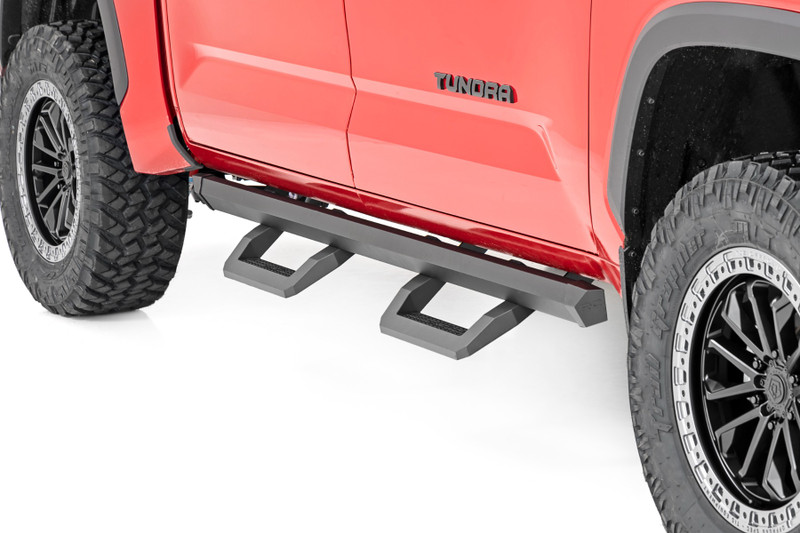 Rough Country SR2 Adjustable Aluminum Steps for Toyota Tundra 22-23, Crew Cab - 72001
