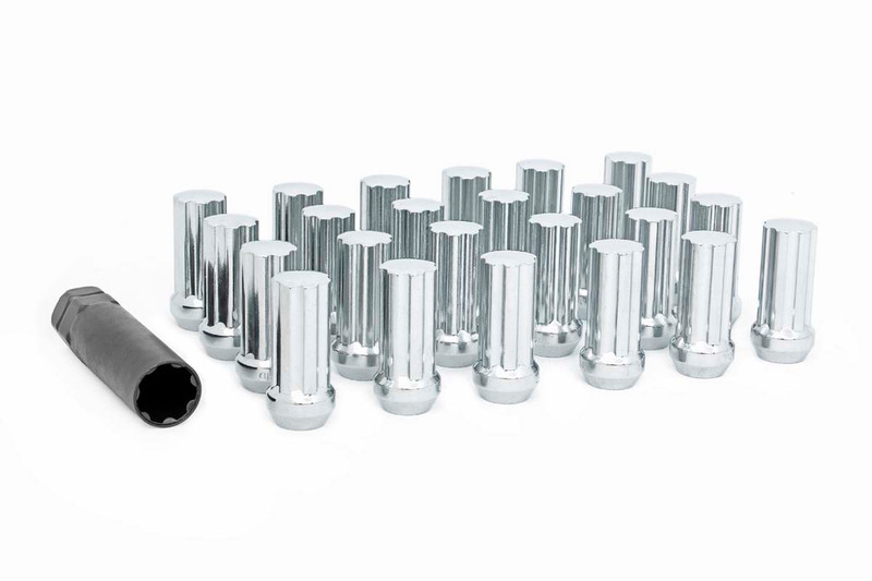 Rough Country Lug Nut Set, M14x2.0, 24 Qty, Chrome for Ford F-150 14-18 - 142024CH