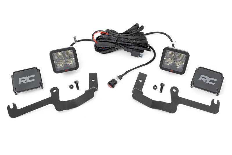 Rough Country LED Light Ditch Mount, 2 in., Spectrum Series, Pair, Spot for Chevy Silverado 1500 19-23 - 80841