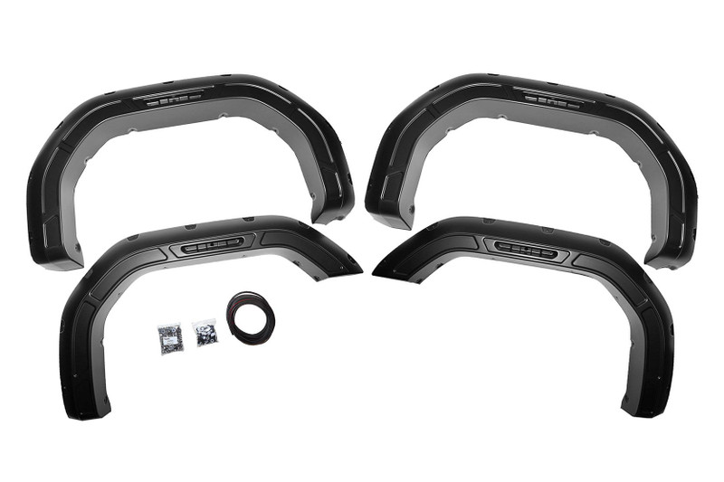 Rough Country Defender Pocket Fender Flares for GMC Sierra 2500 HD/Sierra 3500 HD 20-23 - A-G12011