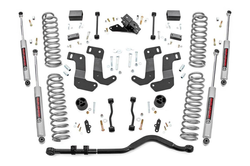 Rough Country 3.5 in. Lift Kit, C/A Drop for Jeep Wrangler JL 4WD 21-23, 4-Door - 79230