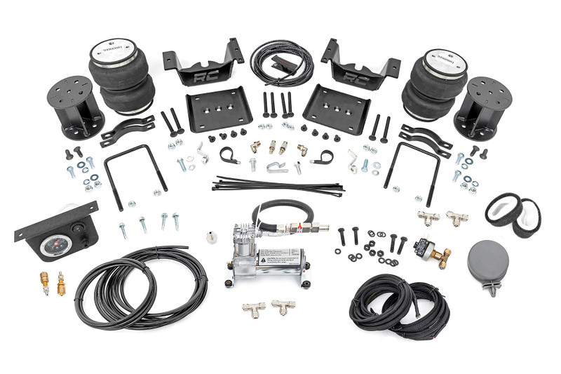 Rough Country Air Spring Kit w/compressor, 5 in. Lift Kit for Chevy/GMC 1500 07-18 - 100054C