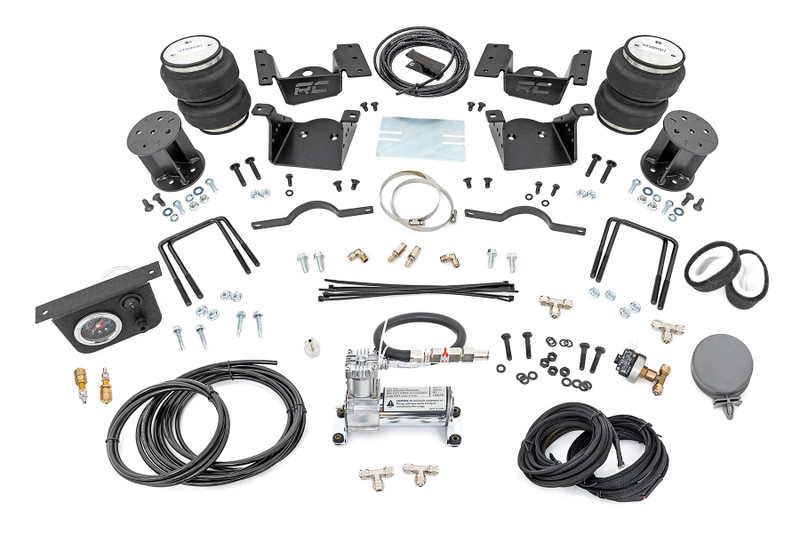 Rough Country Air Spring Kit w/compressor, 7.5 in. Lift Kit for Chevy/GMC 2500HD/3500HD 11-19 - 100074C