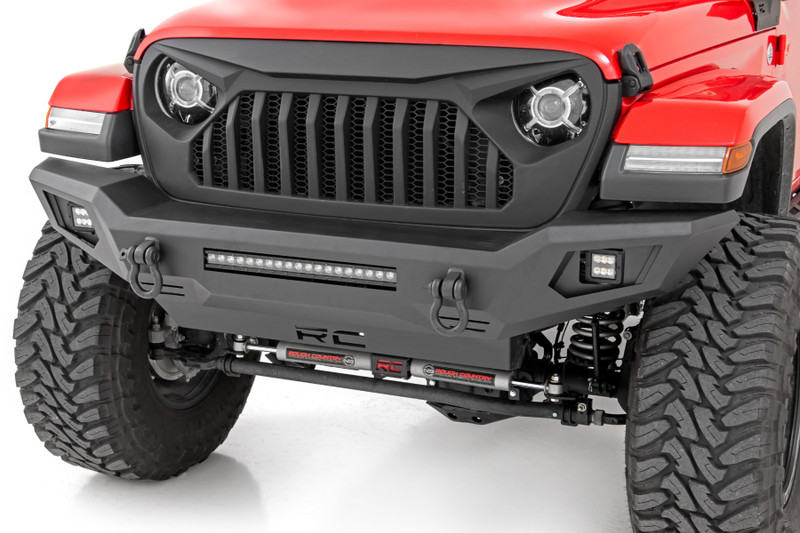 Rough Country Front Bumper, Skid Plate, Front for Jeep Gladiator JT 20-23/Wrangler JK 07-18/Wrangler JL 18-23 - 10635