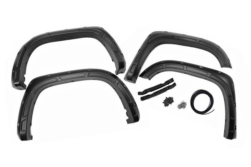 Rough Country Defender Pocket Fender Flares for Toyota Tundra 2WD/4WD 14-21 - A-T11411