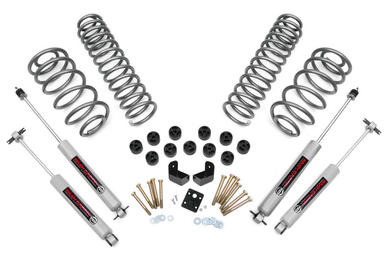 Rough Country 3.75 in. Lift Kit w/ Premium N3 Shocks: 97-06 Jeep TJ, 4.0L, L6 - 647.20