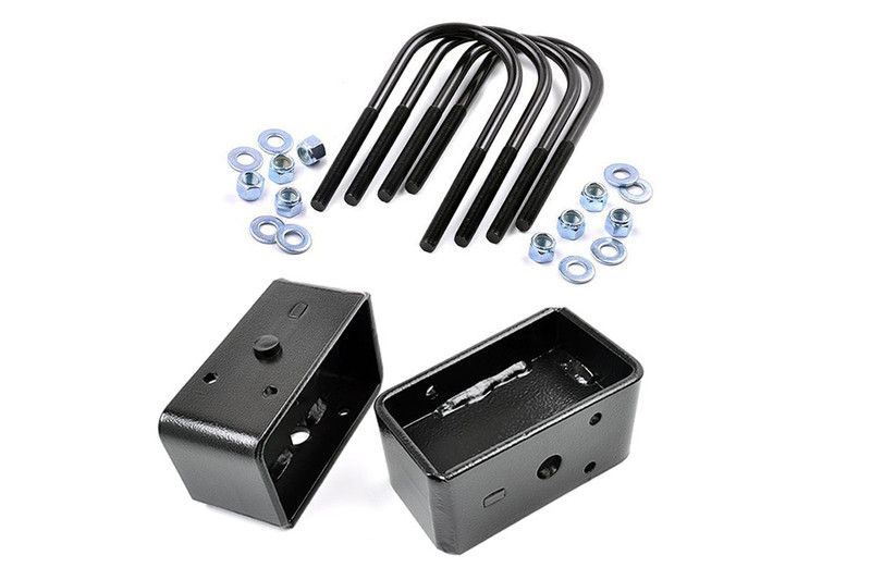 Rough Country 3 in. Block And U-Bolt Kit for Ford Super Duty 2WD/4WD 99-10 - 6552